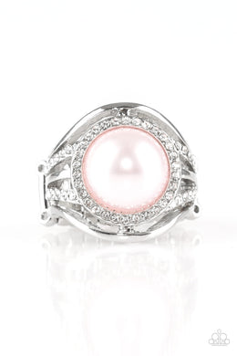 Pampered In Pearls - Pink Ring Paparazzi Accessories
