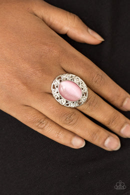Moonlit Marigold Pink Moonstone Ring Paparazzi Accessories