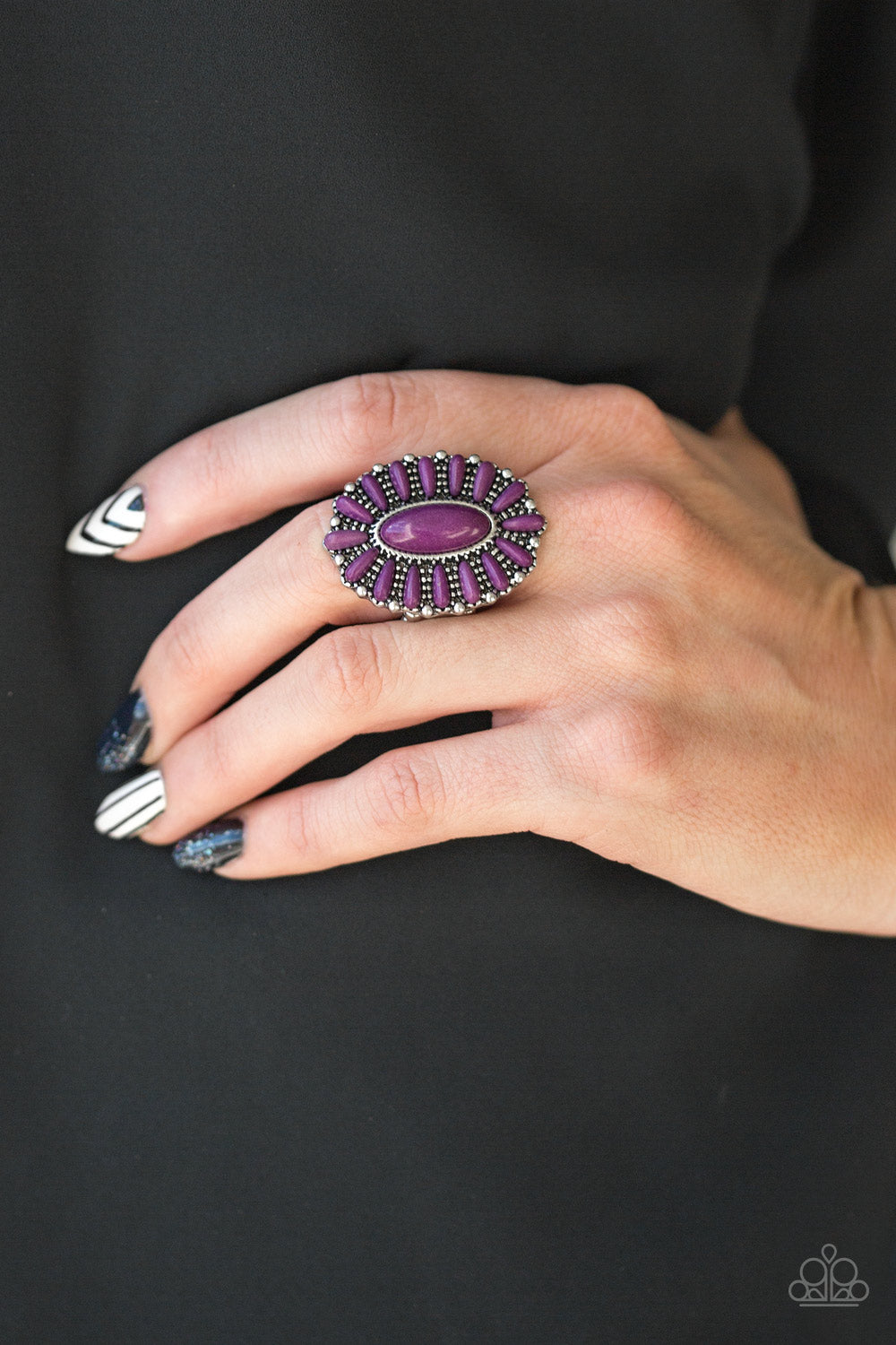 Cactus Cabana - Purple Ring Paparazzi Accessories