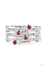 Load image into Gallery viewer, Sparkle Showdown Red Rhinestone Ring Paparazzi Accessories