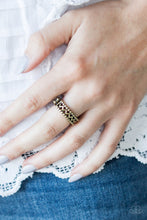 Load image into Gallery viewer, Thunder and Lightening Brass Ring Paparazzi Accessories