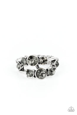 Interstellar Fashion - Silver Rhinestone Ring Paparazzi Accessories
