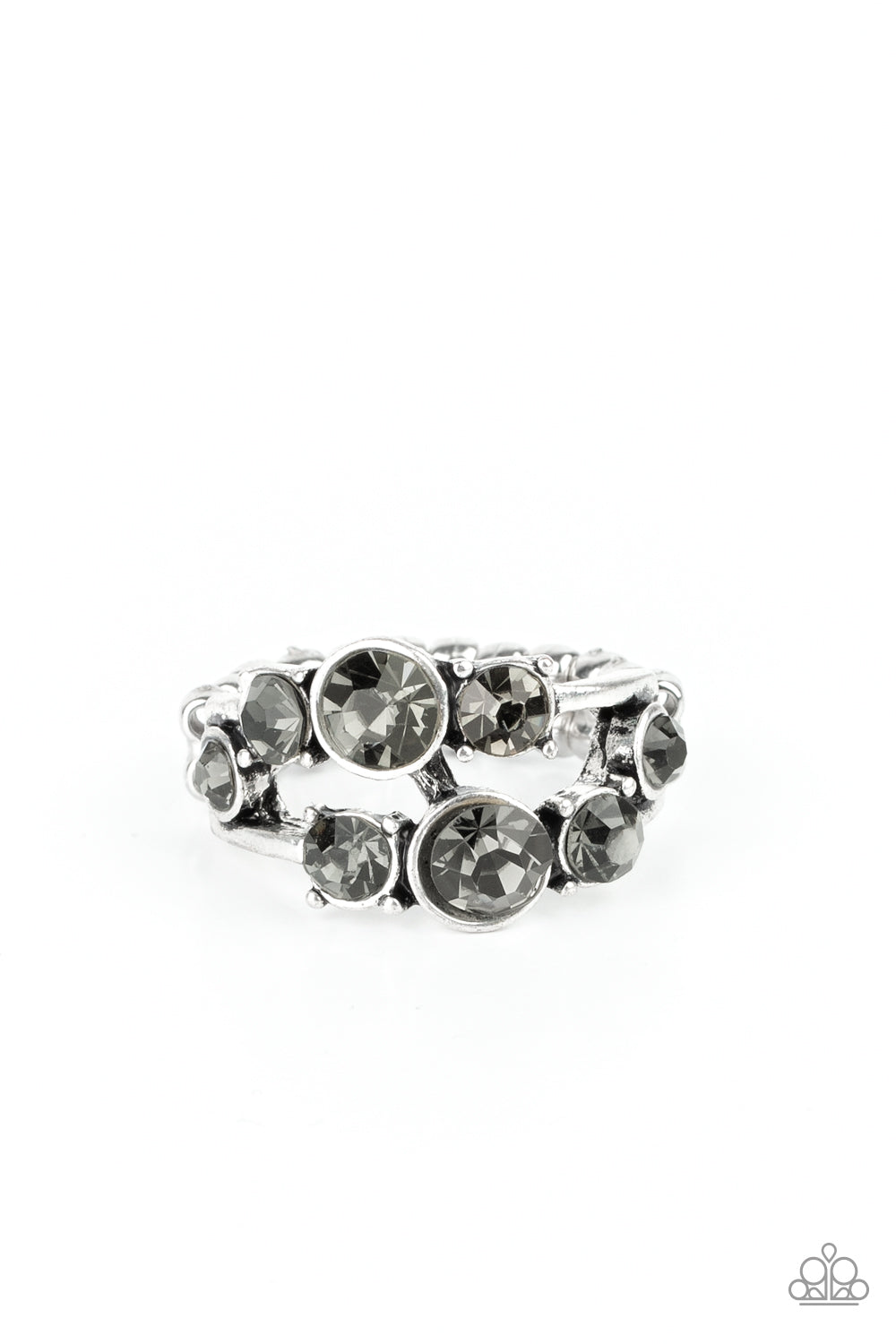 Interstellar Fashion - Silver Rhinestone Ring Paparazzi Accessories