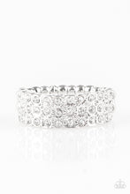 Load image into Gallery viewer, Feeling Fab-YOU-less - White Rhinestone Ring Paparazzi Accessories
