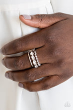 Load image into Gallery viewer, Backstage Sparkle White Ring Paparazzi Accessories