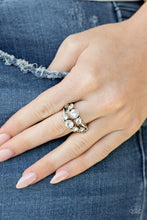 Load image into Gallery viewer, Interstellar Fashion - White Rhinestone Ring Paparazzi Accessories
