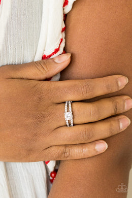 Dream Sparkle White Ring Paparazzi Accessories