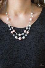 Load image into Gallery viewer, The Princess Bridesmaid Pink Pearl Necklace Paparazzi Accessories