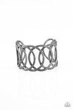 Load image into Gallery viewer, Circa de Contender Black Gunmetal Cuff Bracelet Paparazzi Accessories