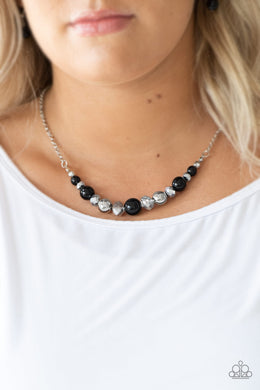 The Big Leaguer Black Necklace Paparazzi Accessories