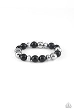 Load image into Gallery viewer, Very VIP Black Stretchy Bracelet Paparazzi Accessories