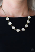 Load image into Gallery viewer, The Imperfectionist - Brass rhinestone Necklace Paparazzi Accessories