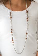 Load image into Gallery viewer, Uptown Talker Brown Necklace Paparazzi Accessories