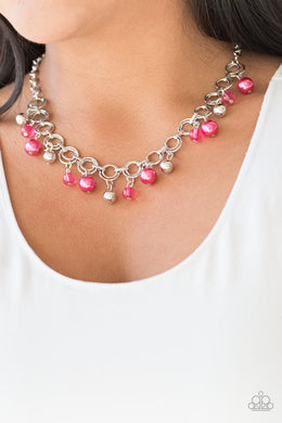 Fiercely Fancy - Pink Pearl Necklace Paparazzi Accessories
