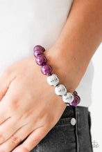 Load image into Gallery viewer, All Dressed Uptown Purple Pearl Stretchy Bracelet Paparazzi Accessories