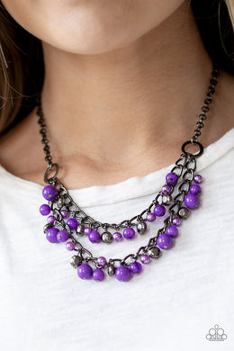 Watch Me Now Purple Necklace Paparazzi Accessories