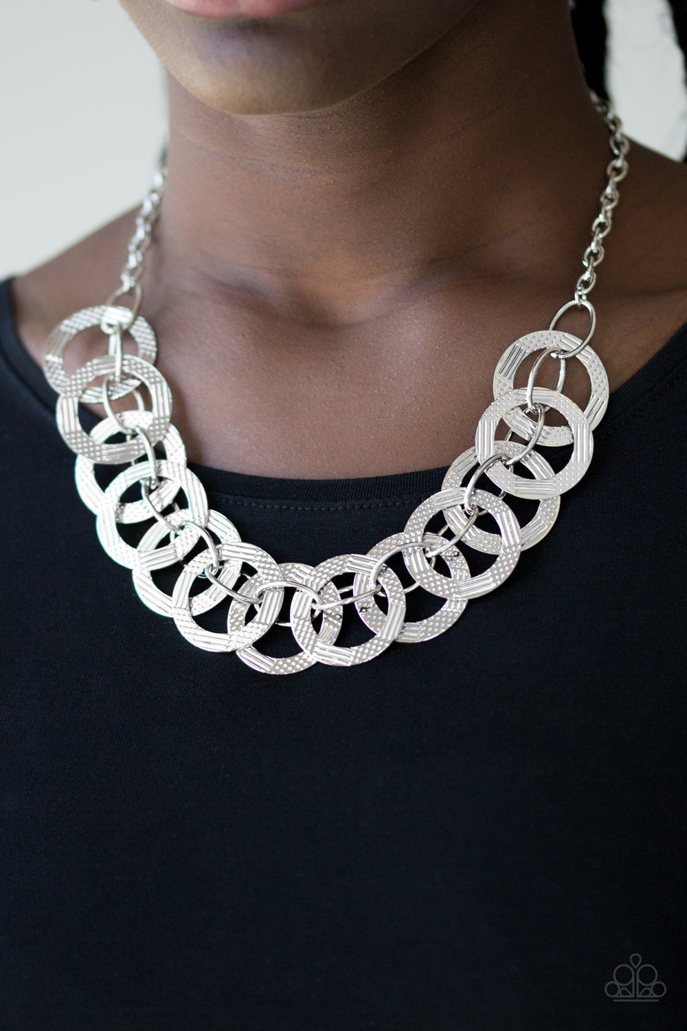The Main Contender Silver Necklace Paparazzi Accessories