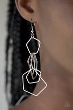 Load image into Gallery viewer, Five-Sided Fabulous - Silver Earrings Paparazzi Accessories