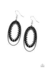 Load image into Gallery viewer, Marry Into Money - Black Rhinestone Earrings Paparazzi Accessories