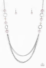 Load image into Gallery viewer, Its About Showtime Silver Pearl Necklace Paparazzi Accessories