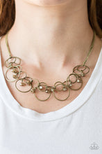 Load image into Gallery viewer, Seafront Scene Brass Necklace Paparazzi Accessories