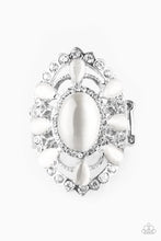 Load image into Gallery viewer, Over The Moonflower White Ring Paparazzi Accessories