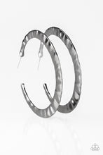 Load image into Gallery viewer, Slayers Gonna Slay Black Gunmetal Hoop Earrings Paparazzi Accessories
