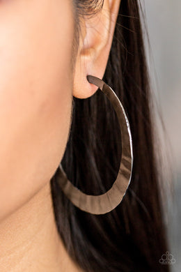 Slayers Gonna Slay Black Gunmetal Hoop Earrings Paparazzi Accessories