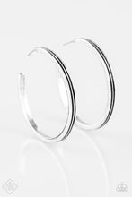 Load image into Gallery viewer, Retro Ranch Style Silver Hoop Earring Paparazzi Accessories
