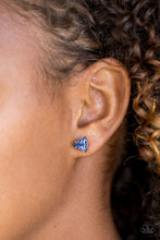 Load image into Gallery viewer, Prismatic Shine Blue Earring Paparazzi Accessories