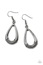Load image into Gallery viewer, Trending Texture Black Gunmetal Earring Paparazzi Accessories