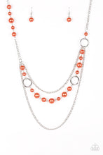 Load image into Gallery viewer, Party Dress Princess Orange Pearl Necklace Paparazzi Accessories