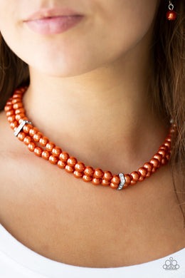 Put On Your Party Dress Orange Necklace Paparazzi Accessories