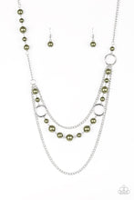Load image into Gallery viewer, Party Dress Princess Green Pearl Necklace Paparazzi Accessories