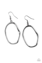 Load image into Gallery viewer, Eco Chic Black Gunmetal Earrings Paparazzi Accessories
