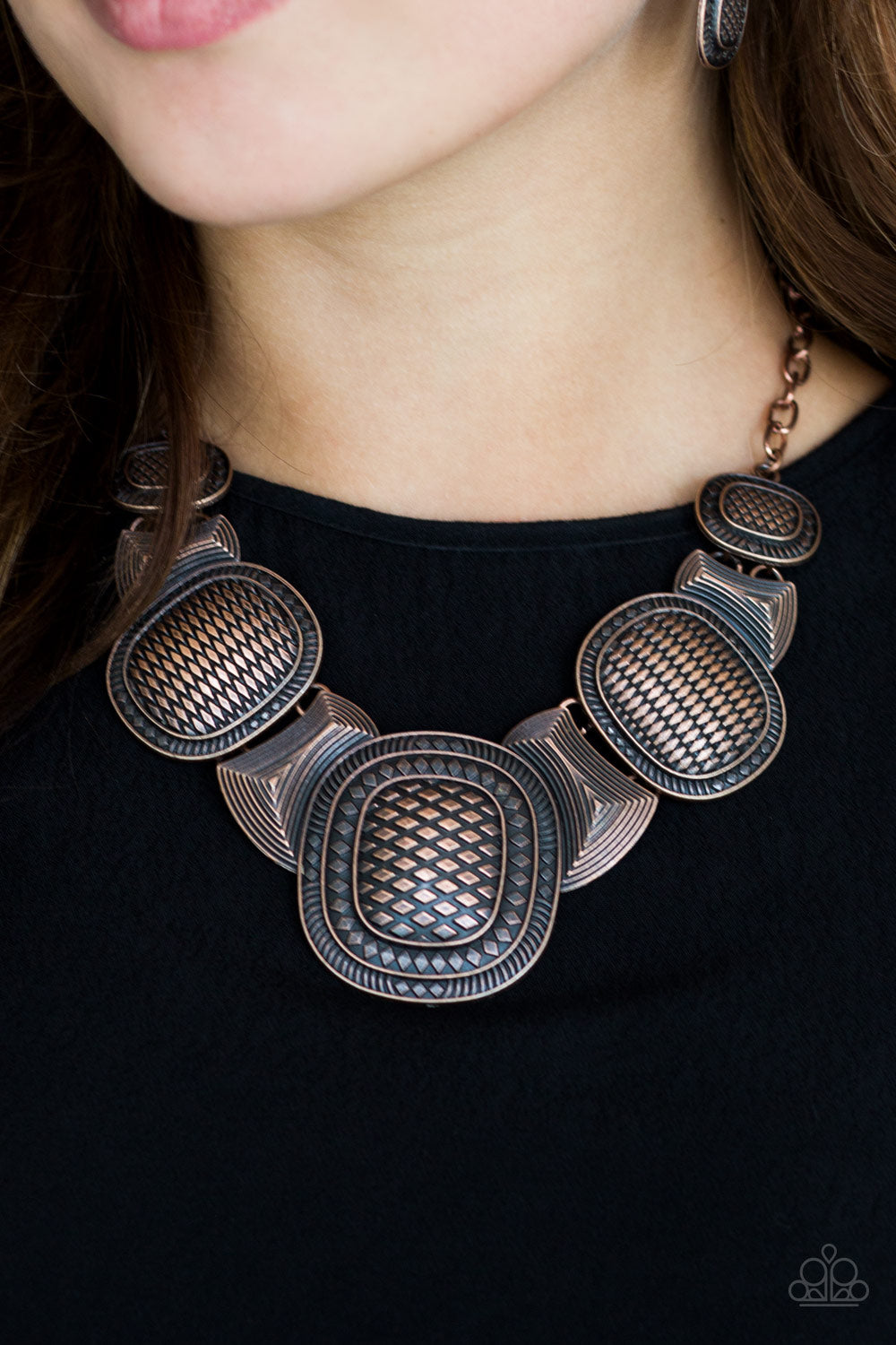 Prehistoric Powerhouse Copper Necklace Paparazzi Accessories