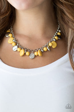 Flirtatiously Florida Yellow Necklace Paparazzi Accessories