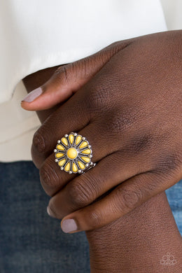 Poppy Pop-Tastic Yellow Ring Paparazzi Accessories