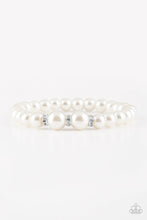 Load image into Gallery viewer, Radiantly Royal - White Pearl Stretchy Bracelet Paparazzi Accessories