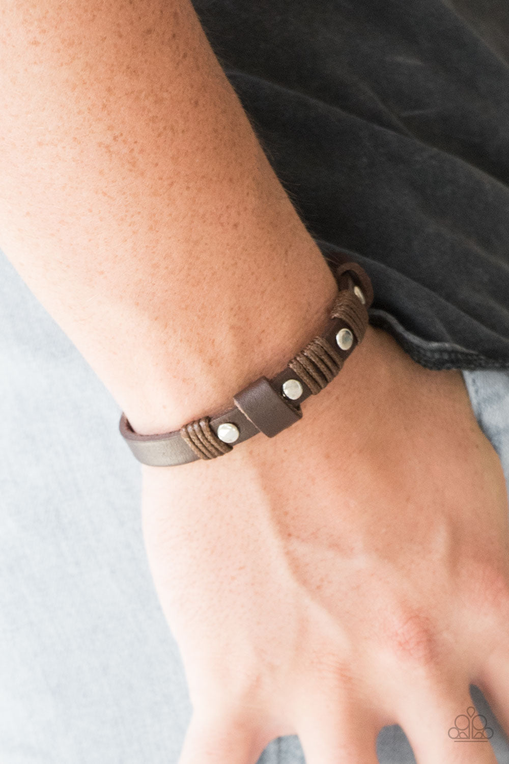 Road Burner Brown Leather Bracelet Paparazzi Accessories