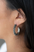 Load image into Gallery viewer, Don&#39;t Mind The Stardust Silver Hoop Earring Paparazzi Accessories