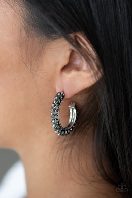 Don't Mind The Stardust Silver Hoop Earring Paparazzi Accessories