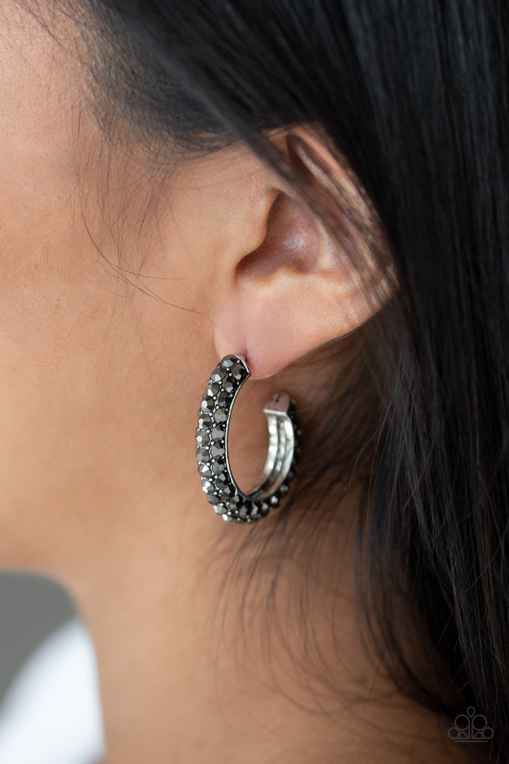 Don't Mind The Stardust Silver Hoop Earring Paparazzi Accessories