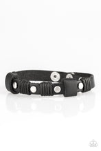 Load image into Gallery viewer, Road Burner - Black Leather Urban Bracelet Paparazzi Accessories