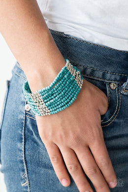 Outback Odyssey Blue Seed Bead Bracelet Paparazzi Accessories