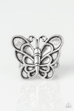 Load image into Gallery viewer, Sky High Butterfly Silver Ring Paparazzi Accessories