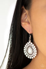 Load image into Gallery viewer, City Chateau - White Earrings Paparazzi Accessories