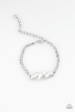 Pretty Priceless - White Rhinestone Bracelet Paparazzi Accessories