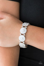 Load image into Gallery viewer, Dancing Dahlias Silver Bracelet Paparazzi Accessories