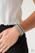 Load image into Gallery viewer, Rollin In Rhinestones - Green Leather Wrap Bracelet Paparazzi Accessories